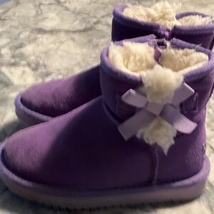 Koolaburra Purple Suede Boots with Bow